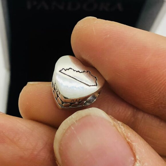 ✨🔥Pandora Y'ALL Kentucky Map Heart Charm Bead S925 Sterling Silver Jewelry - Picture 5 of 5